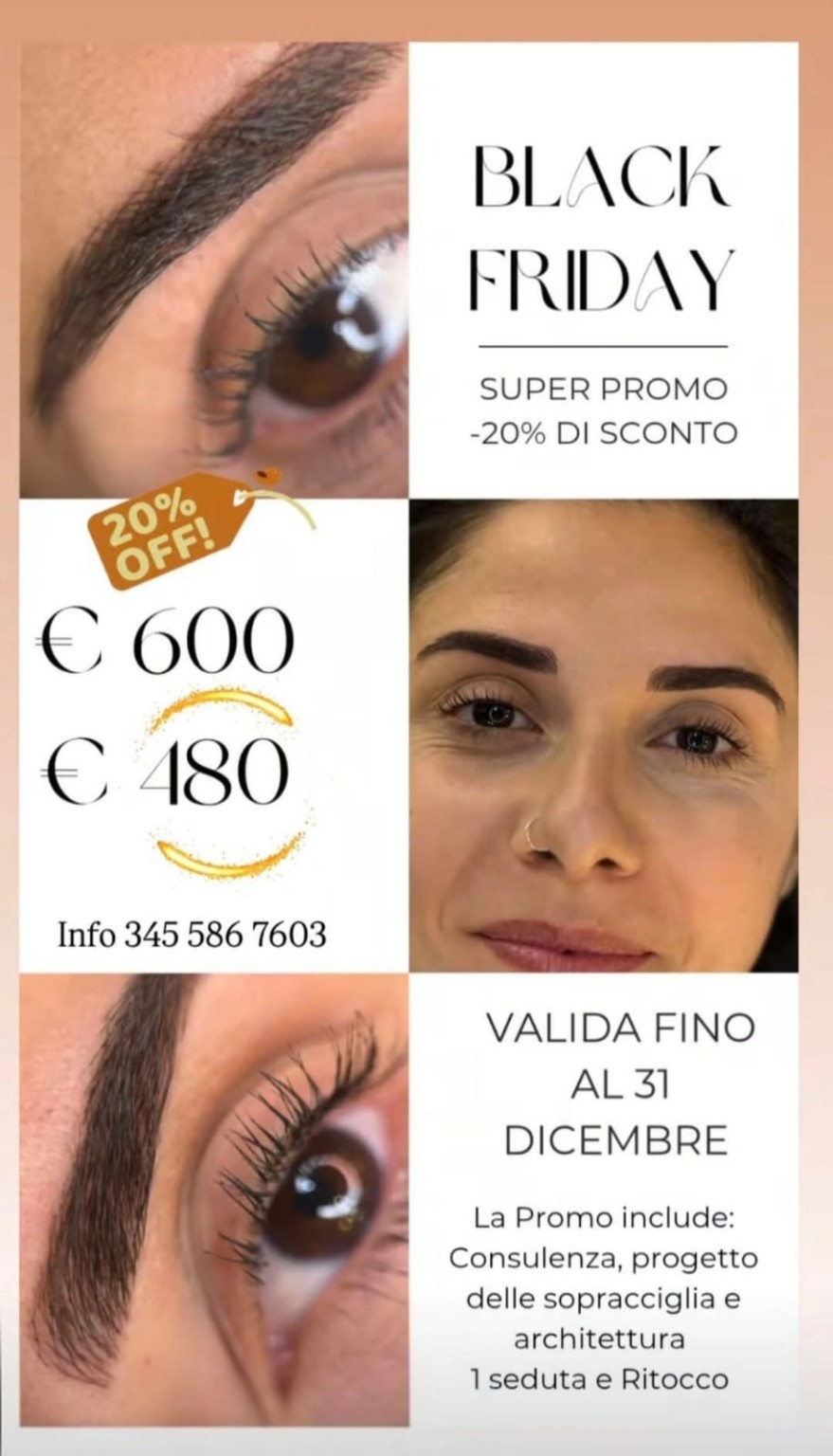 Promo Black Friday microblading sopracciglia