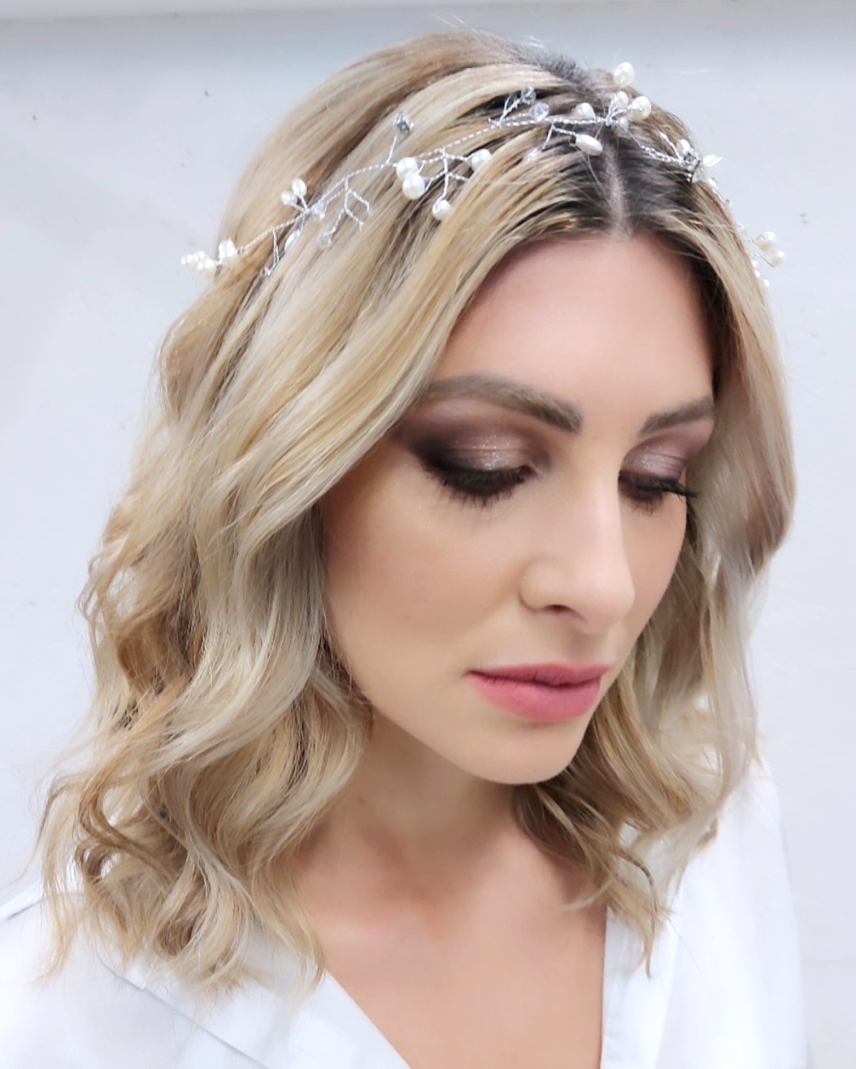 Dettaglio trucco occhi sposa